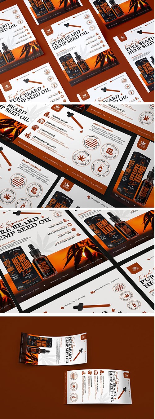 Hemp Product DL Rackcard, Flyer, A5 Flyer and Poster