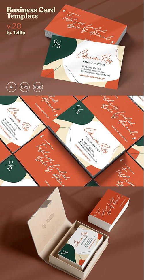Business Card Template with Quote