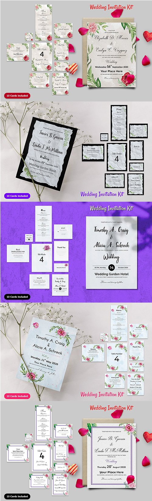 Modern Simple Wedding Invitation Kit