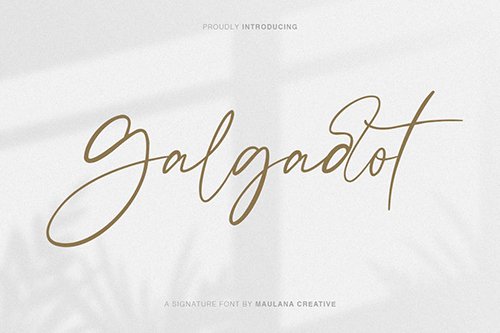 Galgadot Signature Brush Font