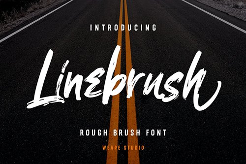 Linebrush - Rough Brush Font