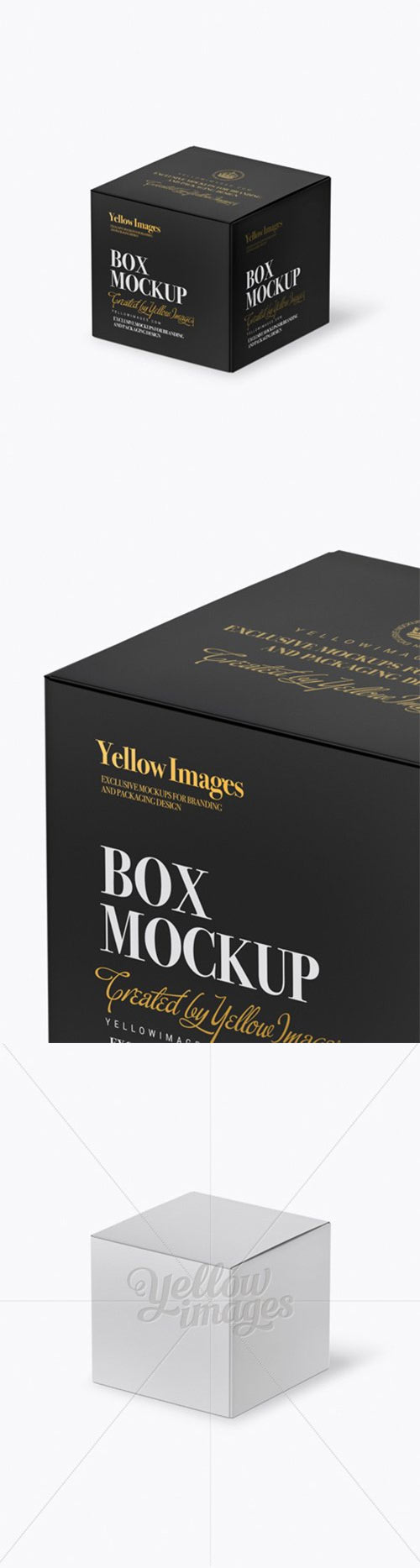 Paper Box - Half Side View (High-Angle Shot)