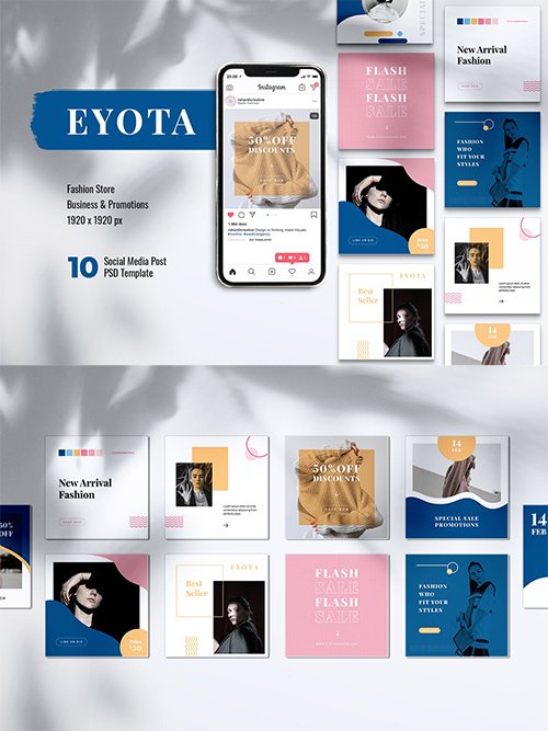 EYOTA Fashion Store Instagram & Facebook Post PSD