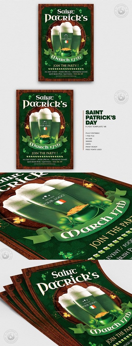 Saint Patricks Day Flyer Template V8