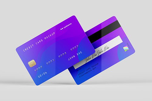 Credit Card Mock-Up Template PSD