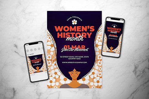 Women's History Month Flyer Set