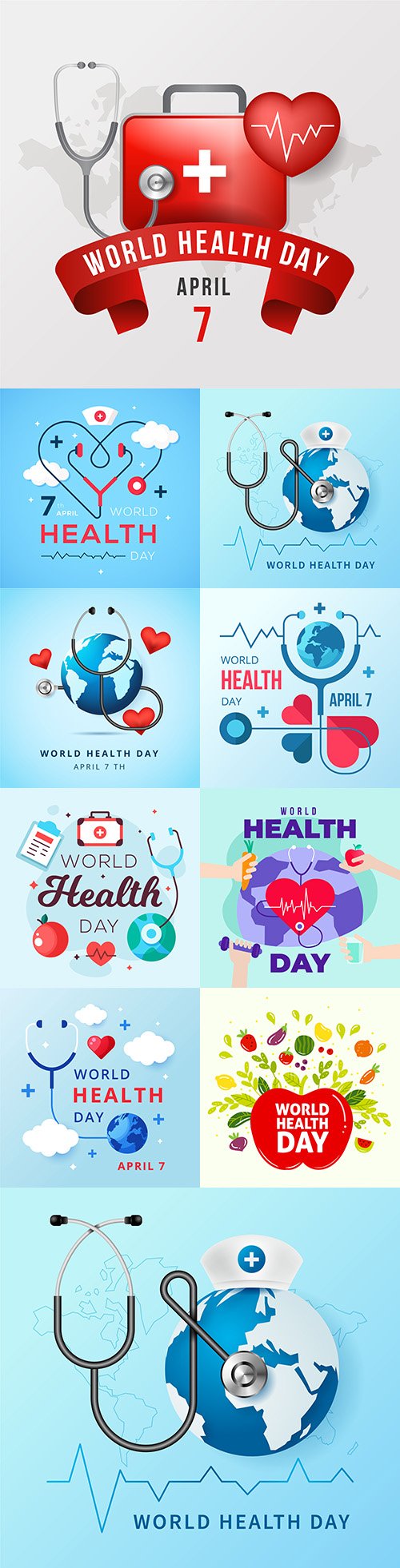 World Health Day flat design illustration 2