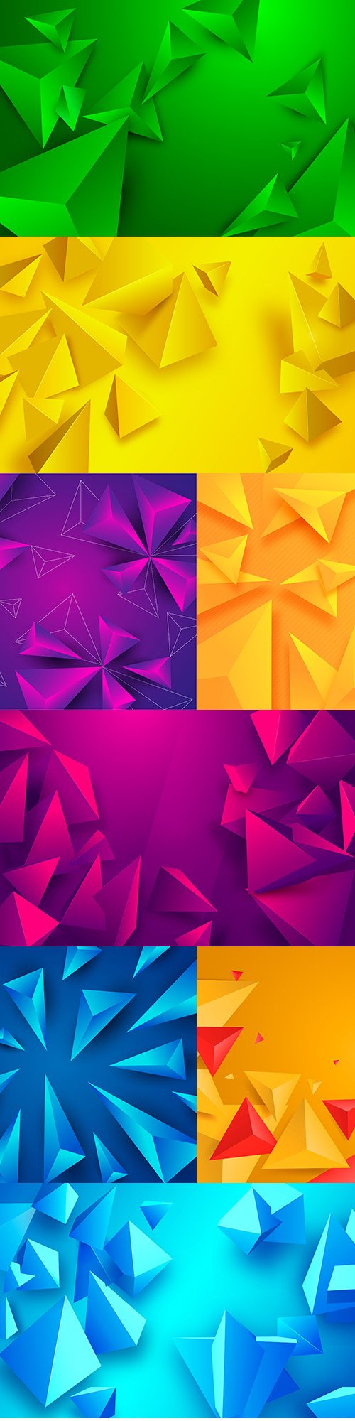 Bright background with triangular figures