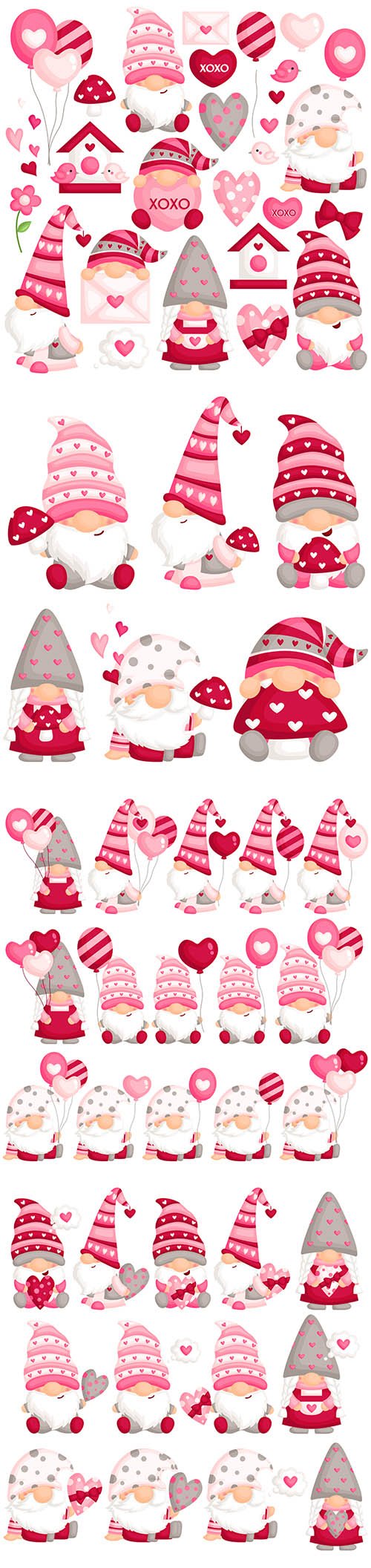 Valentine Gnome Love Set