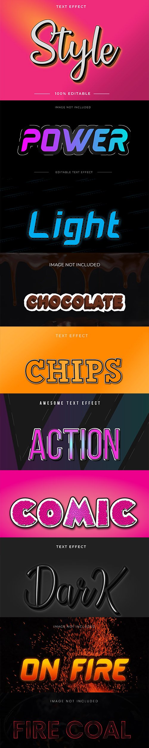 Vector Text Effect Set