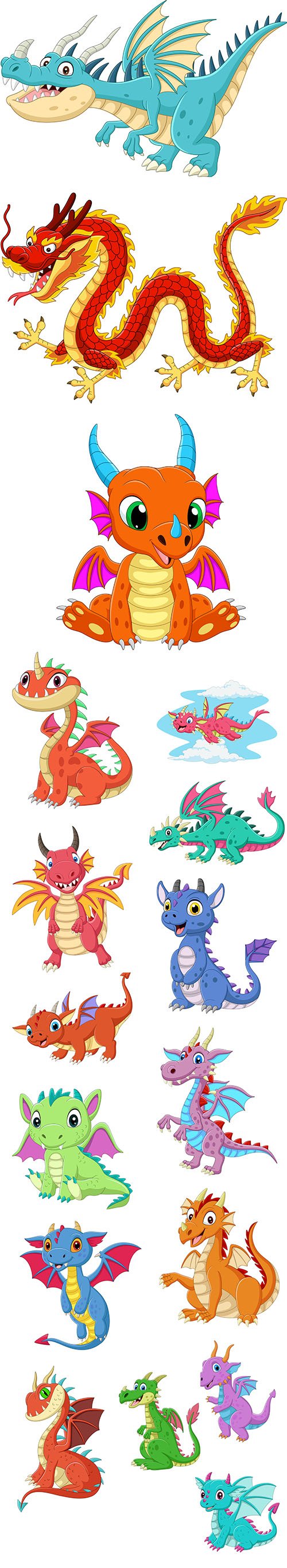 Cartoon Baby Dragon Set