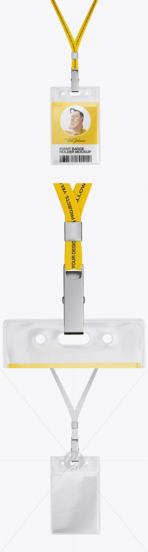 Badge Holder Mockup - Front View