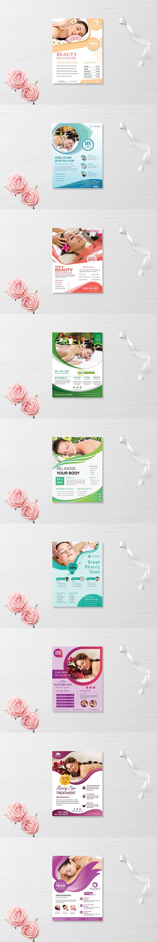 9 Spa flyer templates