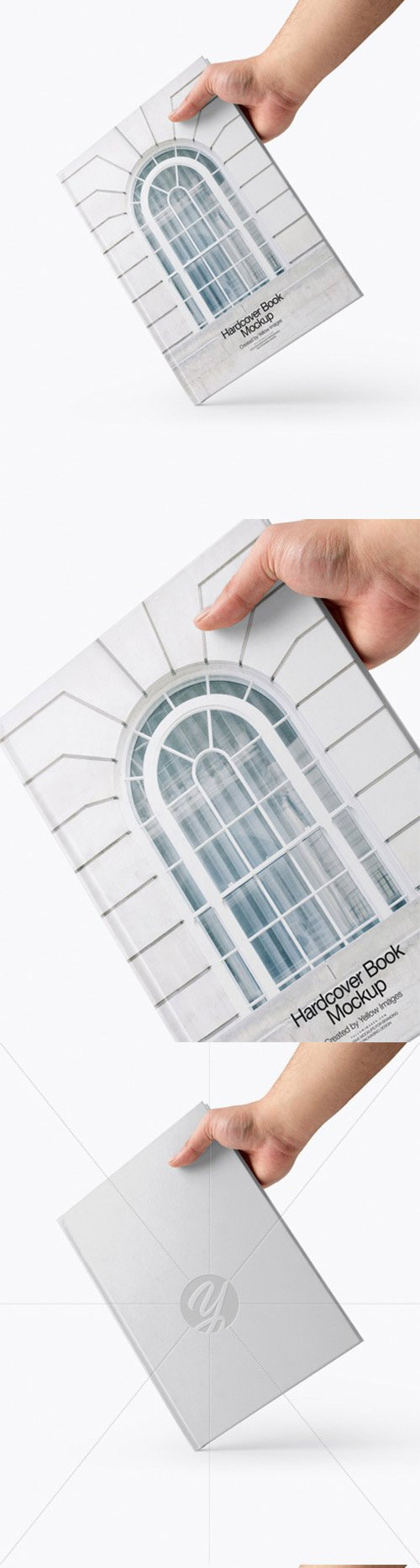 Hardcover Book in a Hand Mockup 25427