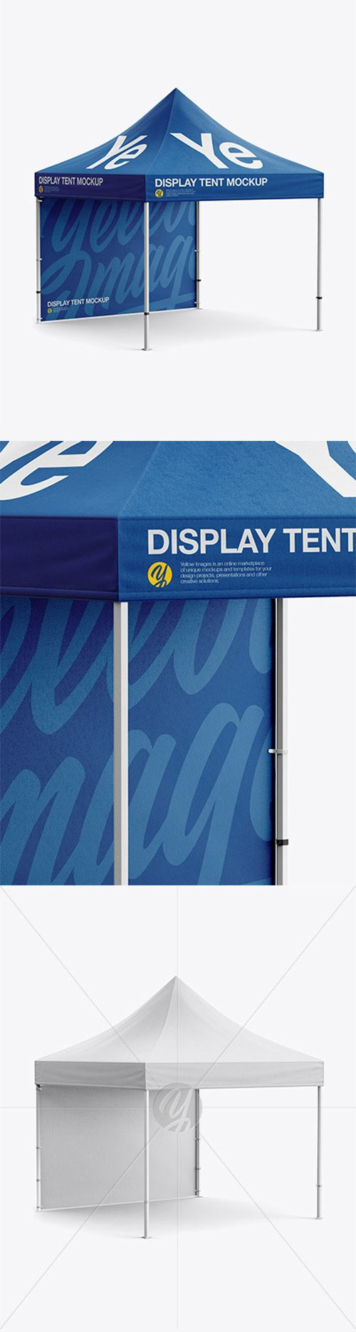 Display Tent W/ One Wall Mockup 23797