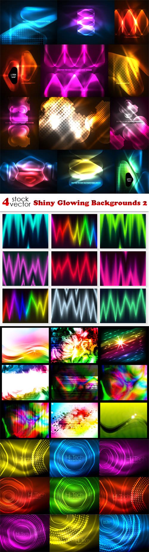 Vectors - Shiny Glowing Backgrounds 2