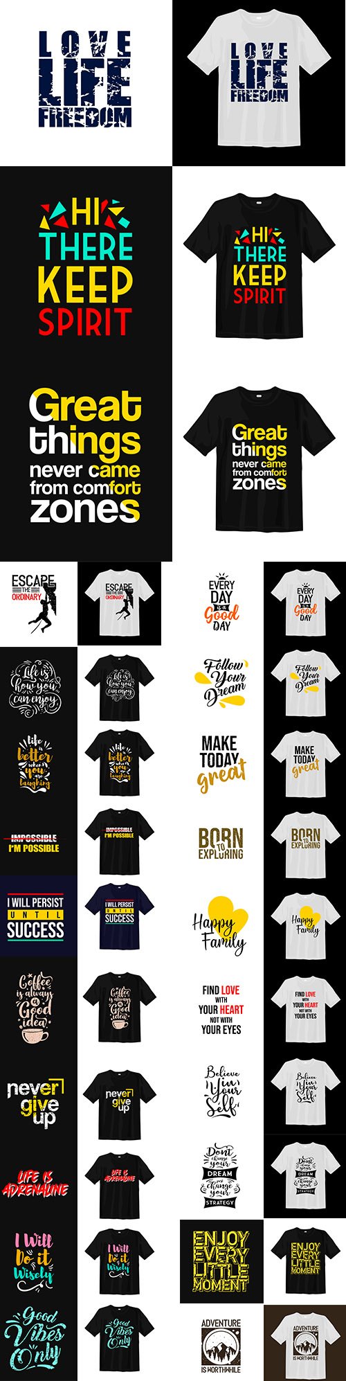 Lettering T-shirt Design Pack