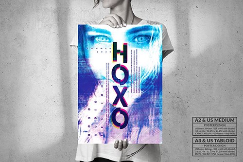 HOXO Fluid Party - Big Music Poster Design