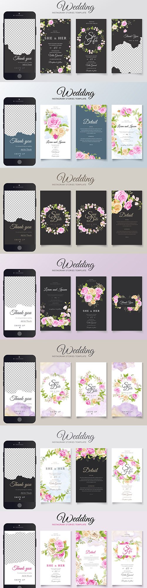 Instagram design wedding invitation template