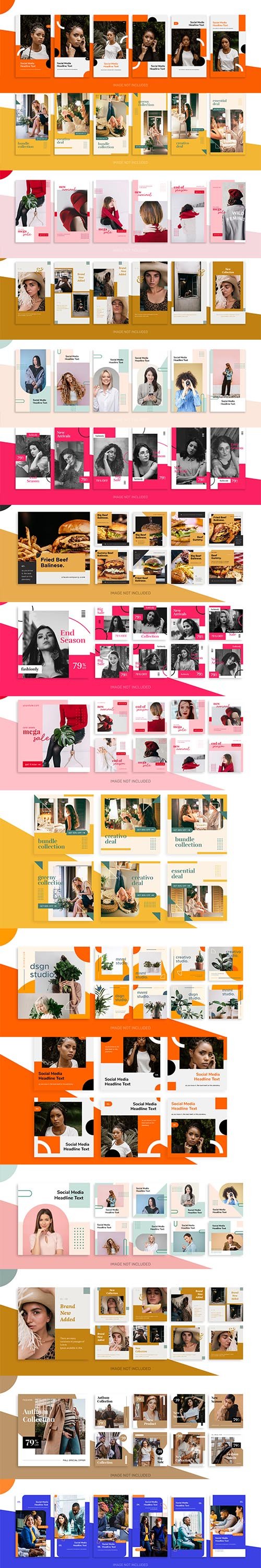 Creative Social Media Post Template Collection