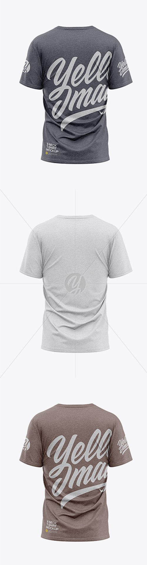 Mens Heather Loose Fit V-Neck T-Shirt