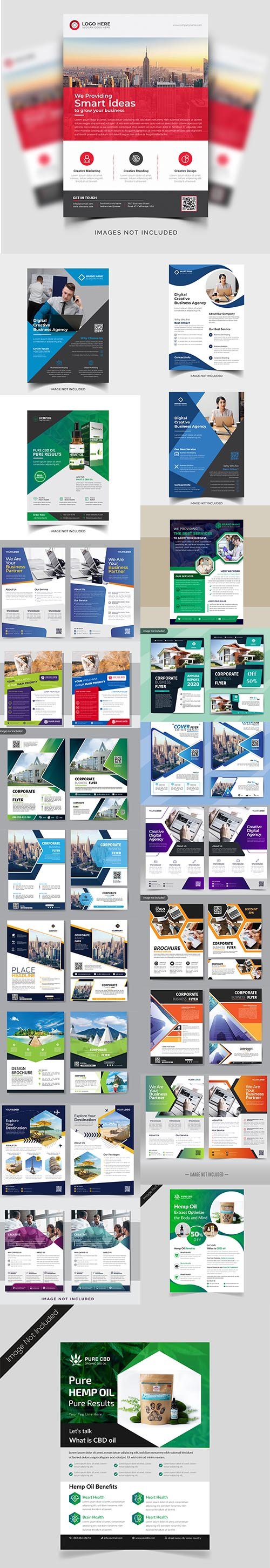 Creative Business and Travel Flyer Template Pack