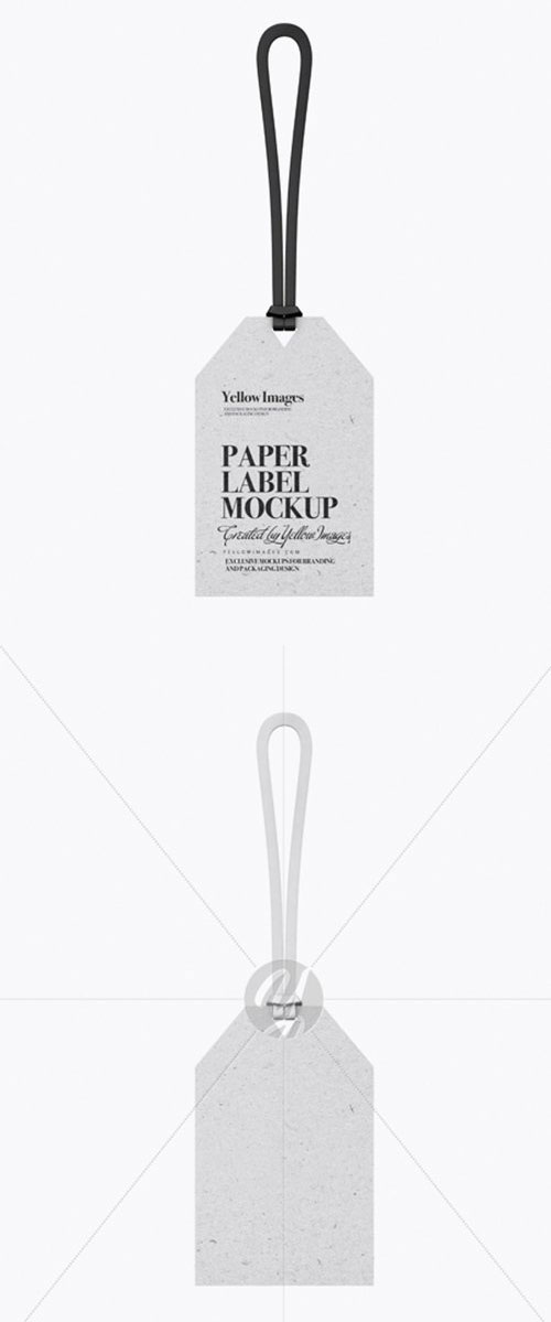 Paper Label With Rope Mockup 26227