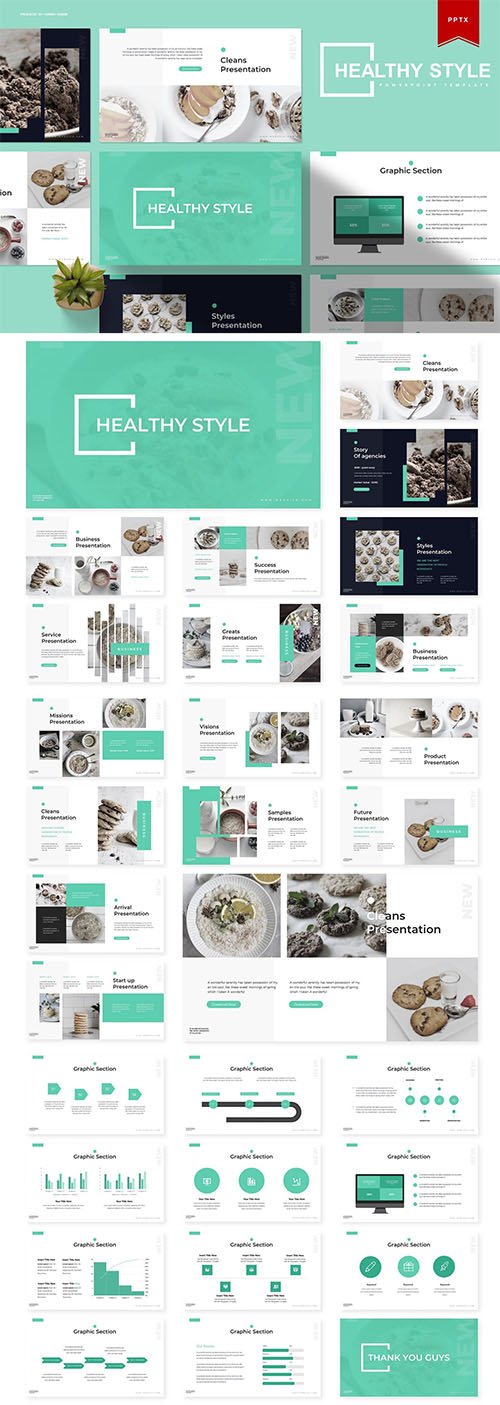 Healthy Style | Powerpoint, Keynote and Google Slides Template